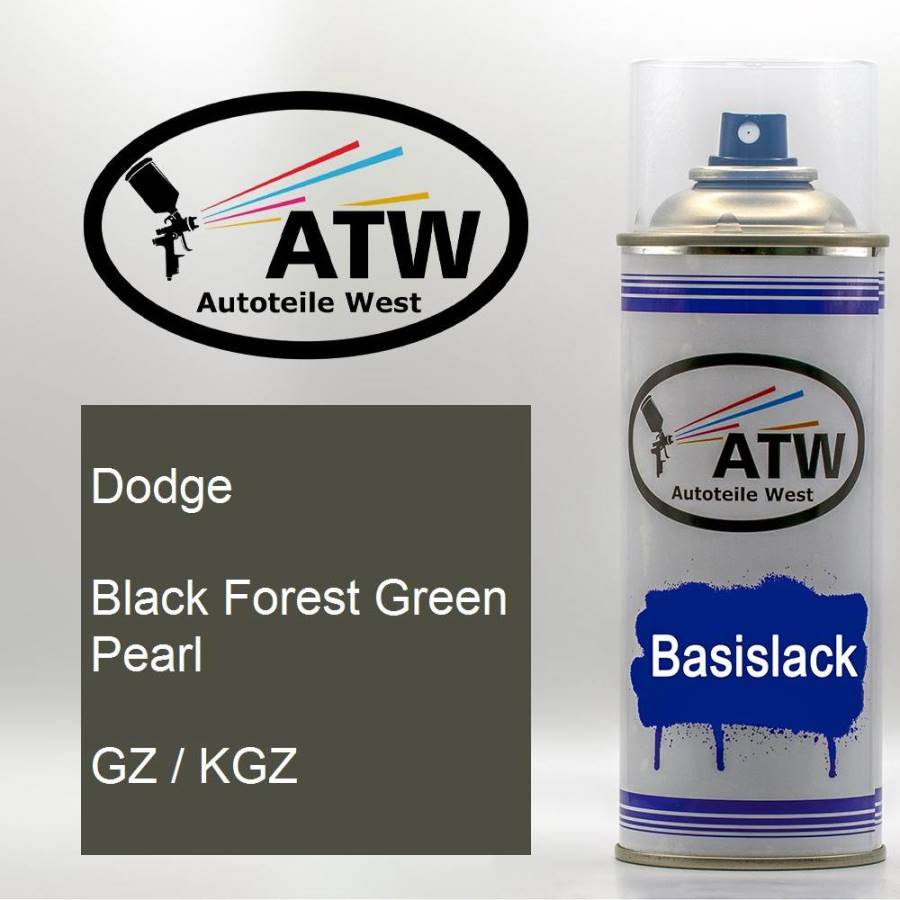 Dodge, Black Forest Green Pearl, GZ / KGZ: 400ml Sprühdose, von ATW Autoteile West.